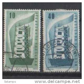 A-182  EUROPA CEPT 1956 GERMANIA USED - 1956