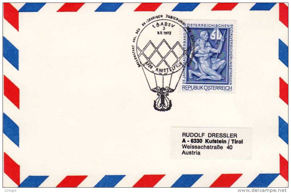 Österreich 1973 Postkarte Mit SST (Sonderstempel) (Ballonpost) @ - Par Ballon