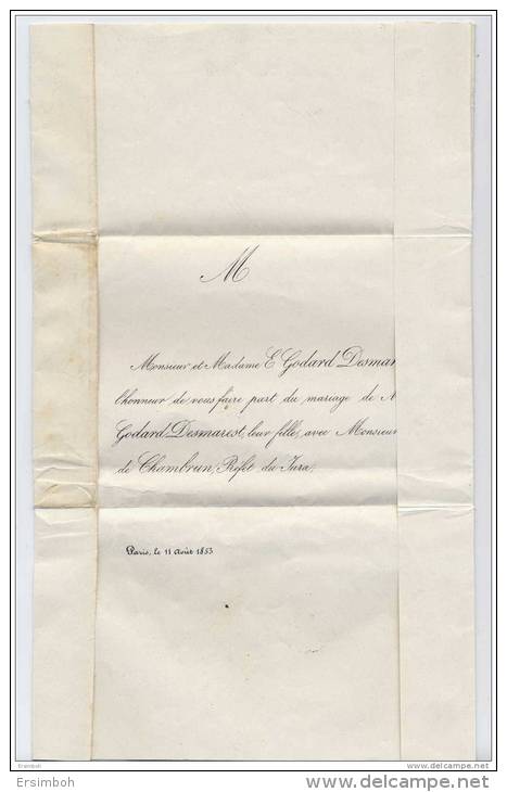 Lettre Paire N°9 Bistre Brun Foncé Luxe Paris à Nancy Cote Dallay 4600&euro;. Rare Et Signée Roumet - 1852 Louis-Napoleon