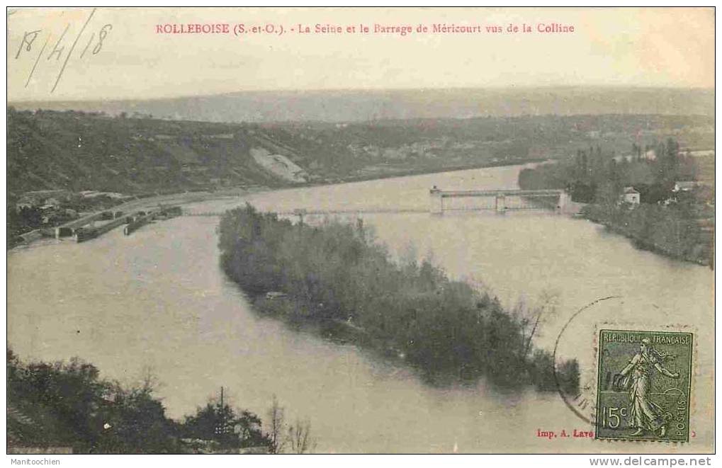 DEP 78   ROLLEBOISE LE BARRAGE DE MERICOURT - Rosny Sur Seine