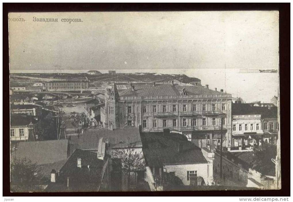 Cpa Carte Photo De Russie Sébastopol   Vue Du Côté Est    --   YA5 - Russie