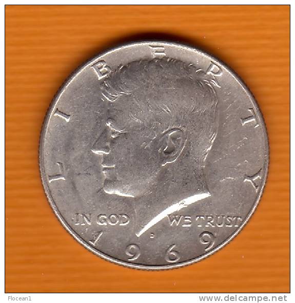 **** USA  - ETATS-UNIS  - HALF DOLLAR 1969 KENNEDY - ARGENT - SILVER **** EN ACHAT IMMEDIAT !!! - 1964-…: Kennedy