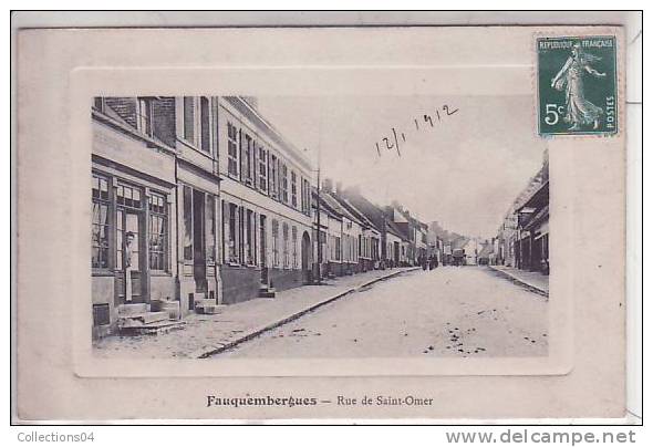 62 /FAUQUEMBERGUES  / RUE DE SAINT OMER / 1912 - Fauquembergues