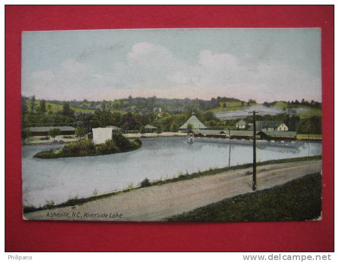 Asheville NC   Riverside Lake  Circa 1907 - Asheville
