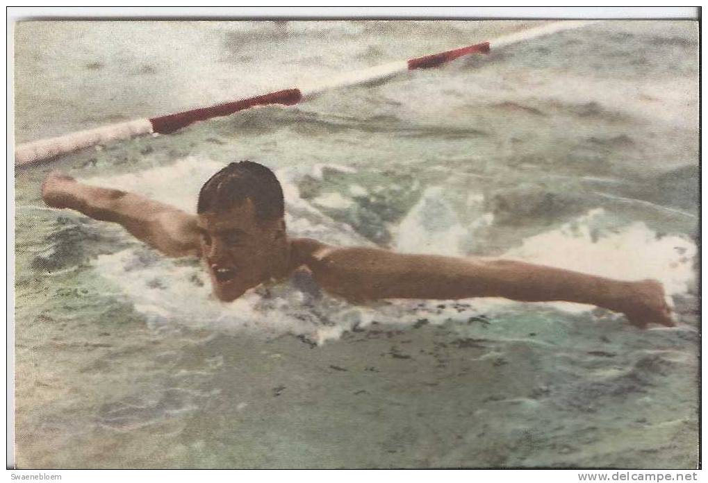 0006.John Davies, één Van 's Werelds Beste Vlinderslagzwemmers. Helsinki - Blue Band Sportboek - 2 Scans - Natation