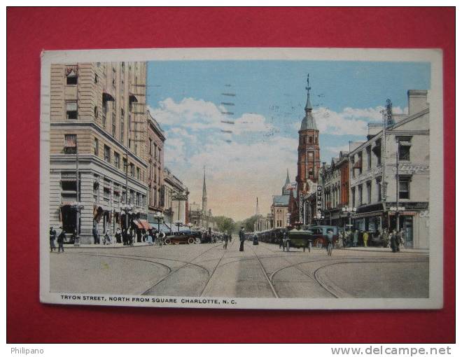 Charlotte NC --  Tryon Street      1936 Cancel - Charlotte