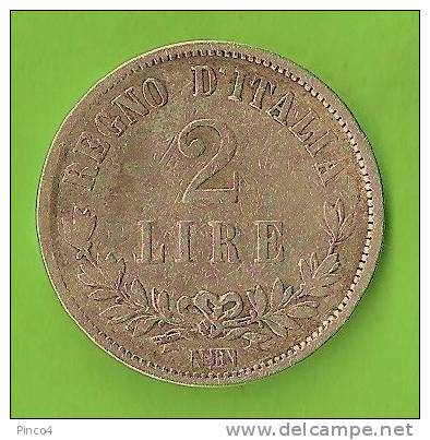 REGNO D´ITALIA VITTORIO EMANUELE II  2 LIRE VALORE 1863 NAPOLI - 1861-1878 : Victor Emmanuel II