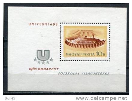 Hungary 1965 Sc 1704 Mi Block 50A MNH Intl. College Championship - Unused Stamps