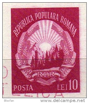 Wappen 1950 Rumänien Block 39X O 5€ Jubiläum Ochsenkopf Von Moldau Briefmarken-Ausstellung Bukarest Sheet From Romania - Used Stamps