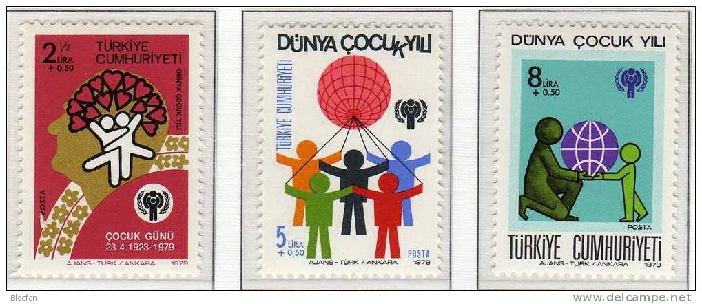 Gedenkblatt Zum Kinder-Jahr Türkei 2474/6 ** 2€ Kinder Und Herzen UNO Jahr Des Kindes 1979 Children Set From UNICEF - Storia Postale