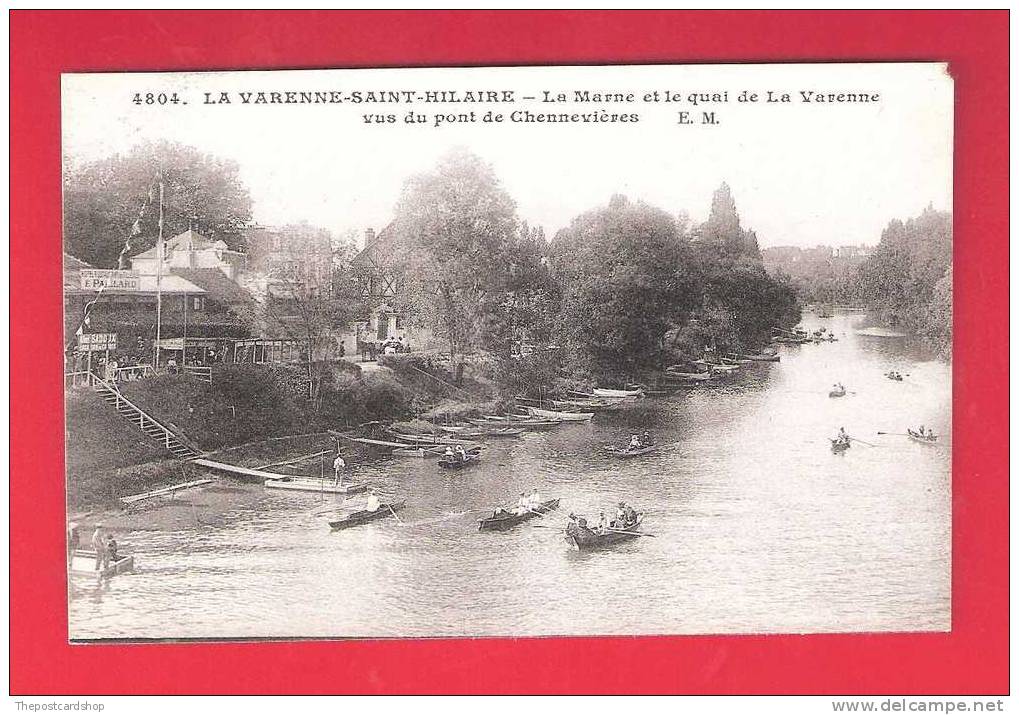 CPA 94 LA VARENNE-SAINT-HILAIRE  La Marne Et Le Quai De La Varenne Vus Du Pont De Chennevières N°4804 MORE CHEAP FRANCE - Andere & Zonder Classificatie