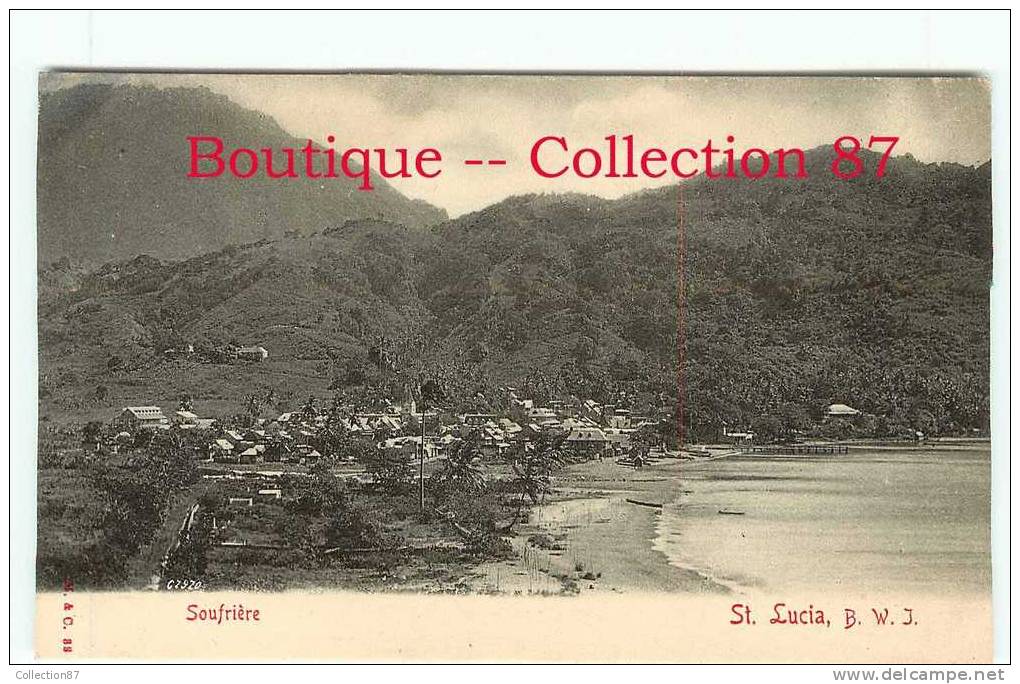 ANTILLES  St LUCIA - SOUFRIERE - VOLCAN - SAINTE LUCIE - DOS VISIBLE - Saint Lucia