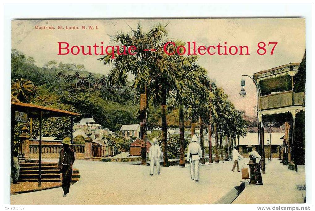 ANTILLES  St LUCIA - CASTRIES - SAINTE LUCIE - DOS VISIBLE - Saint Lucia