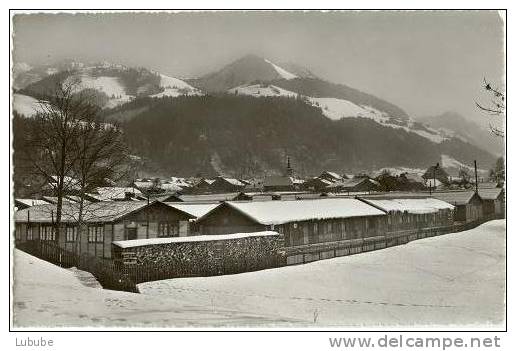 Grandvillard - Camp Et Village En Hiver     1956    PdC - Grandvillard