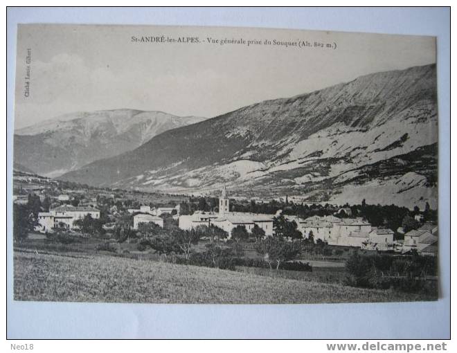 ST ANDRE LES ALPES. VUE GENERALE PRISE DU SOUQUET(802) - Autres & Non Classés