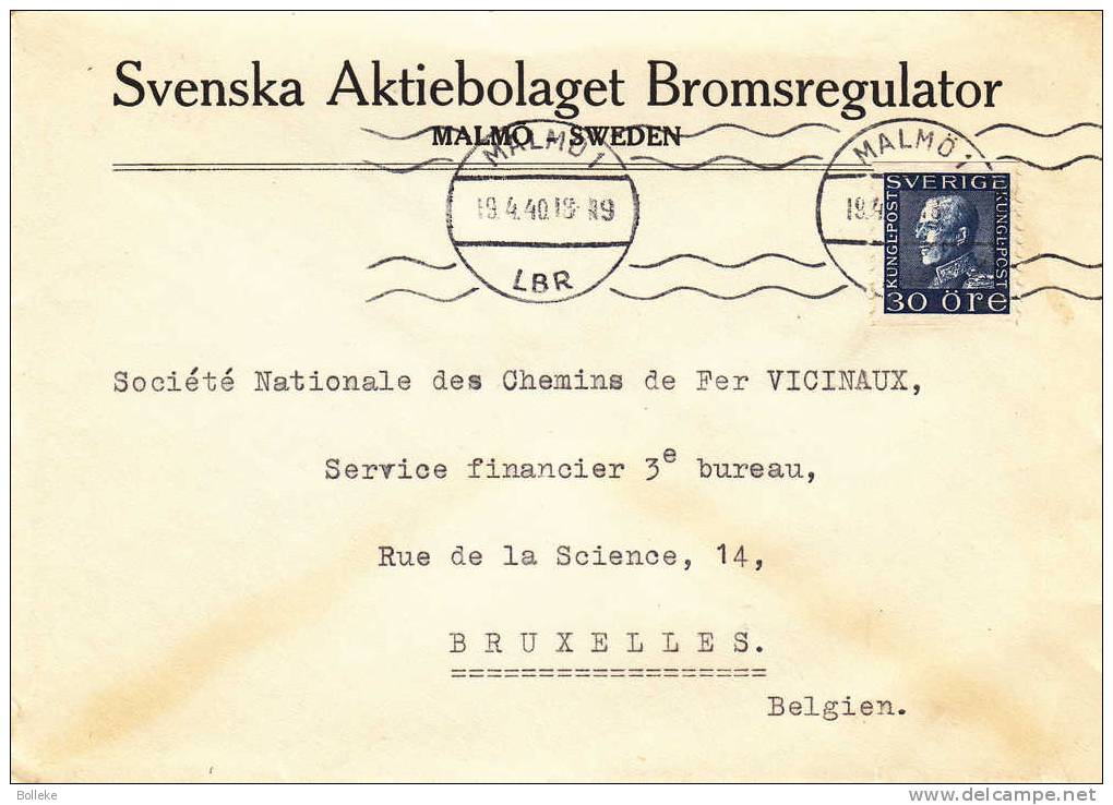 Suède - Lettre De 1940 - Lettres & Documents