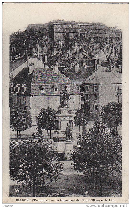 (II) Belfort - Le Monument Des Trois Sièges Et Le Lion - Belfort – Le Lion