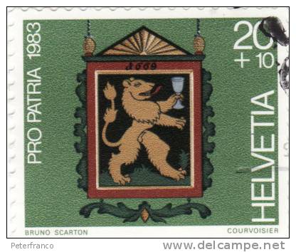 1983 Svizzera - Insegne Di Alberghi - Gastof Lowen - Heimiswill - Used Stamps