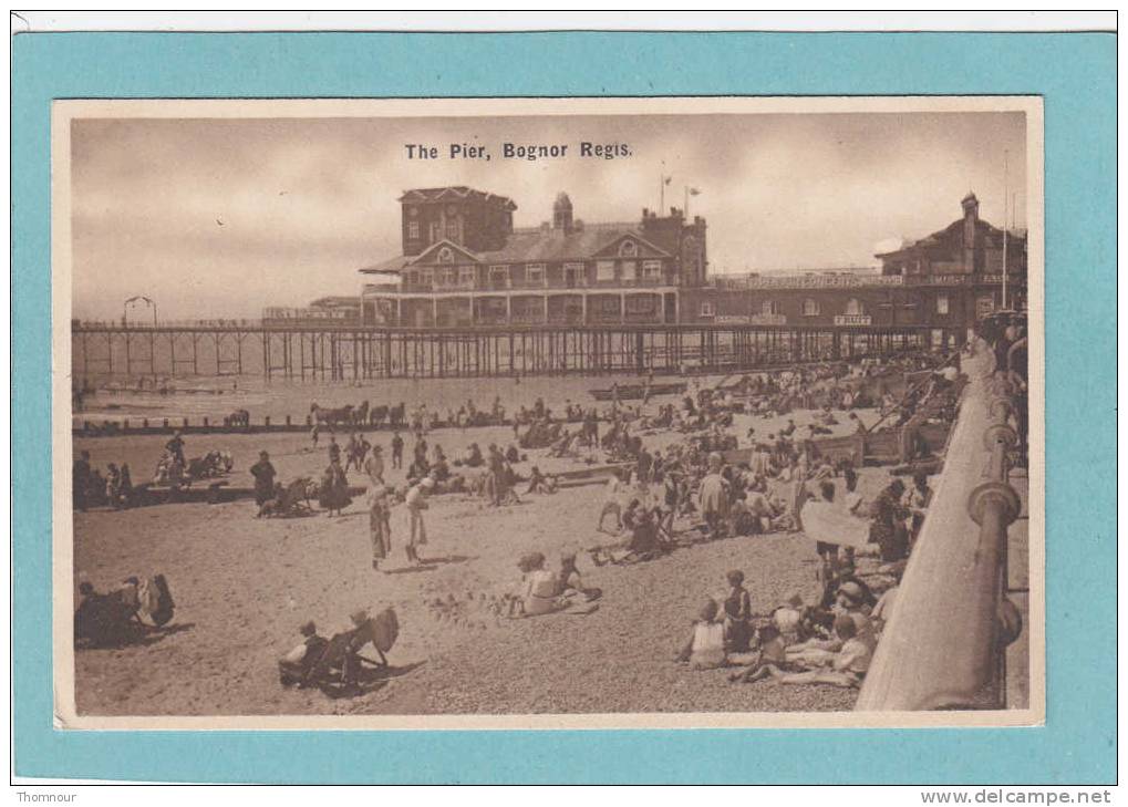 BOGNOR REGIS  -  The  Pier  -  BELLE CARTE ANIMEE  -  SEPIA-GRAVURE - - Bognor Regis