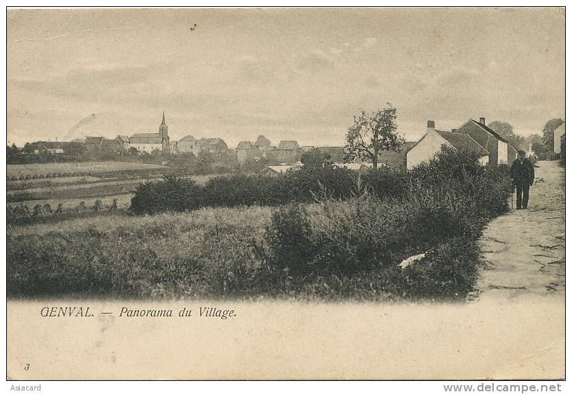 Genval Panorama Du Village  Th. Van Den Heuvel  Ecrite 1915 Furnes - Rixensart