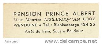 Wendhuyne  Pension Prince Albert Mme Leclercq Van Looy Arret Du Tram  Nels Thill Citroen - Wenduine