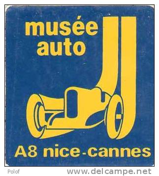MUSEE AUTO - A 8 NICE - CANNES  (18387) - Autocollants