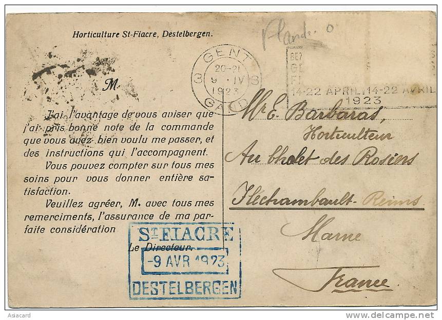 Destelbergen  Horticulture St Fiacre 1923 Serres - Destelbergen