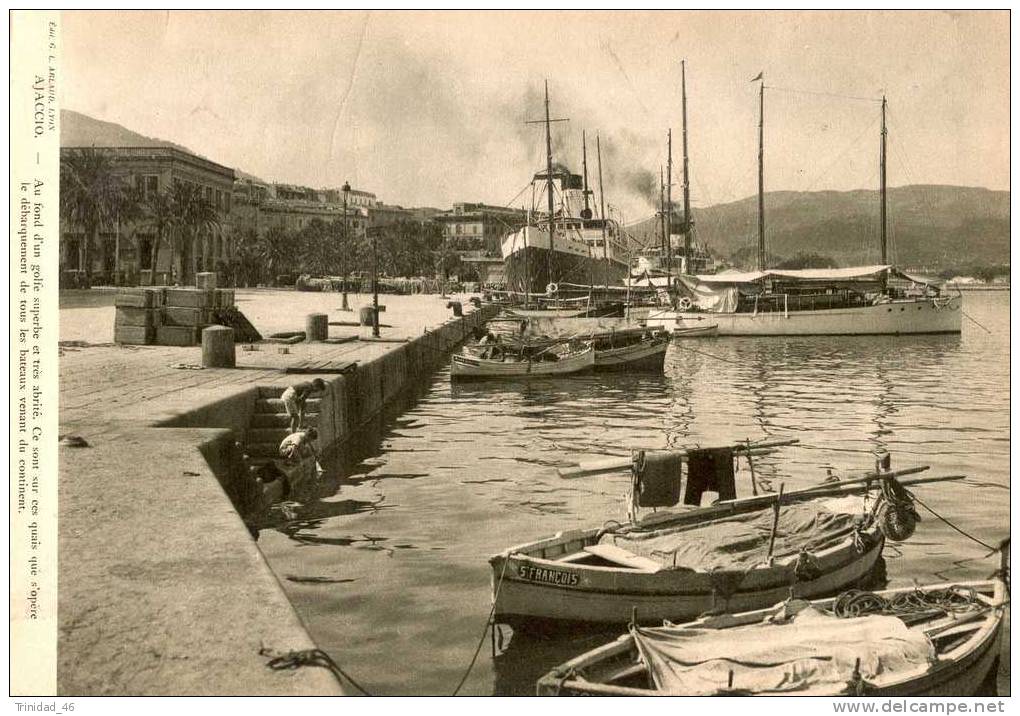 AJACCIO 2 A ( RARE PLANCHE PHOTO )  LE PORT - Autres & Non Classés