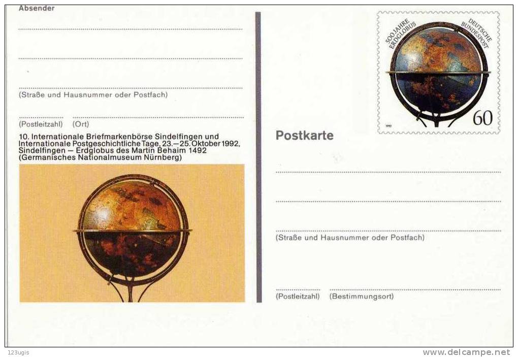 BRD, 1992, Sonderkarte Mi PSo 29 @ - Geïllustreerde Postkaarten - Ongebruikt