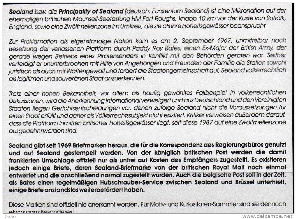 Europa Historische Seefahrt 1970 RM GB Sealand 51+ Block 4 O 18€ Atlantiksegelschiff Regionalmarke Private Hoja Sheet UK - Fantasie Vignetten