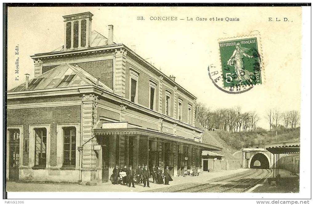 CPA  CONCHES, La Gare Et Les Quais  1559 - Conches-en-Ouche