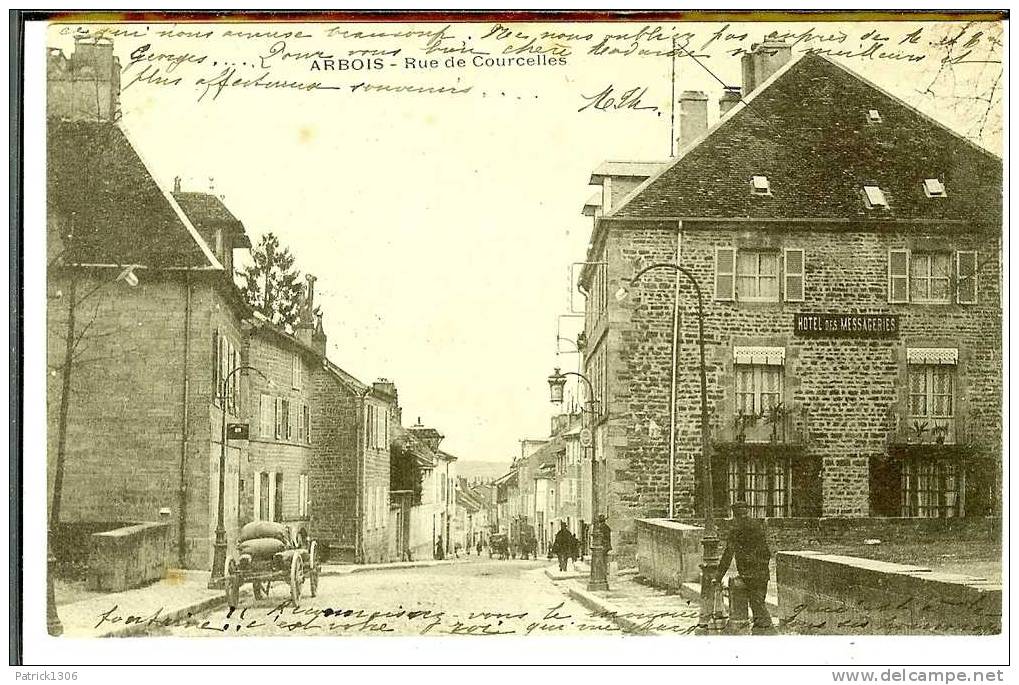 CPA  ARBOIS, Rue De Courcelles, Hôtel Des Messageries  1647 - Arbois
