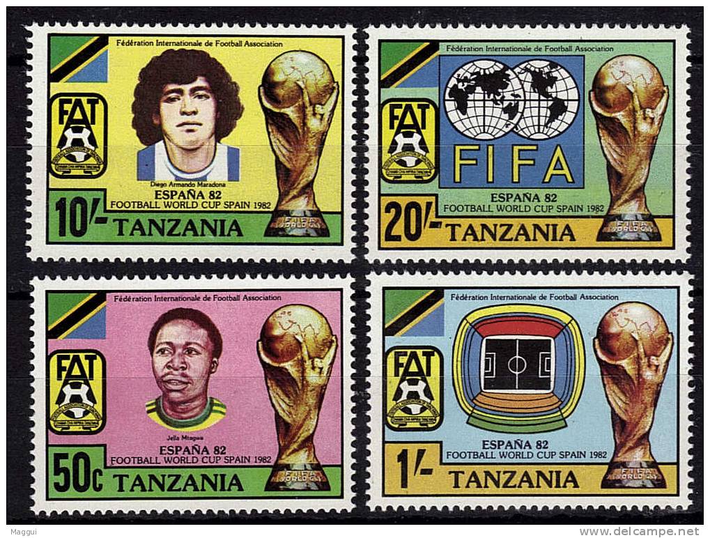TANZANIE  N° 199/202  * *   ( Cote 11e )  Cup  1982  Football  Fussball   Soccer - 1982 – Spain