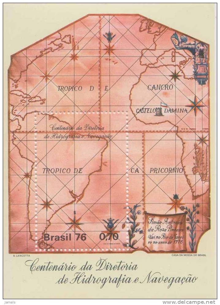 Map, Cartography, MS MNH Brazil - Other & Unclassified