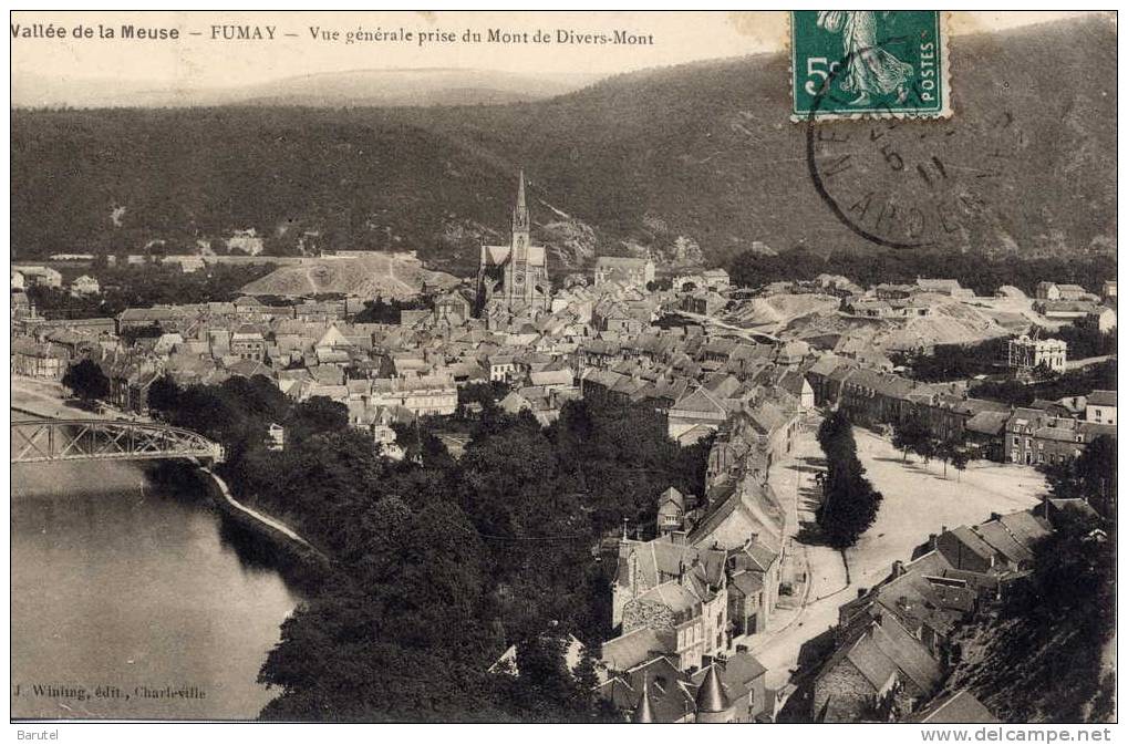 FUMAY - Vue Générale Prise Du Mont De Divers-Mont - Fumay