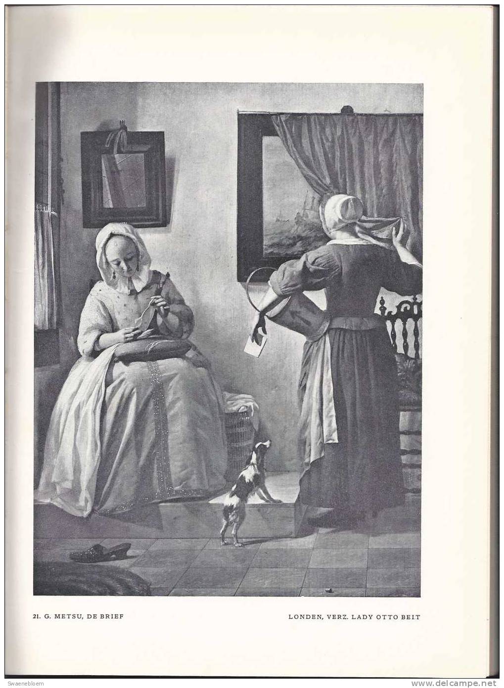 NL.- Boek - Jan Vermeer Van Delft. Dr. A.B. De Vries. Heer En Dame Bij Virginaal In Londen Buckingham Palace. 4 Scans - Antiquariat