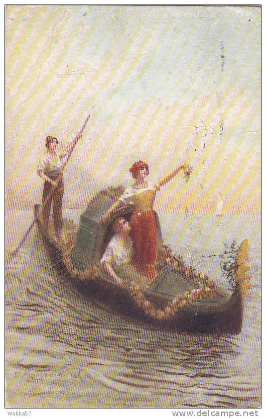 $3-0935- Illustratore Mastroianni - Gondole D'amor  - F.p. Viaggiata 1911 - Mastroianni