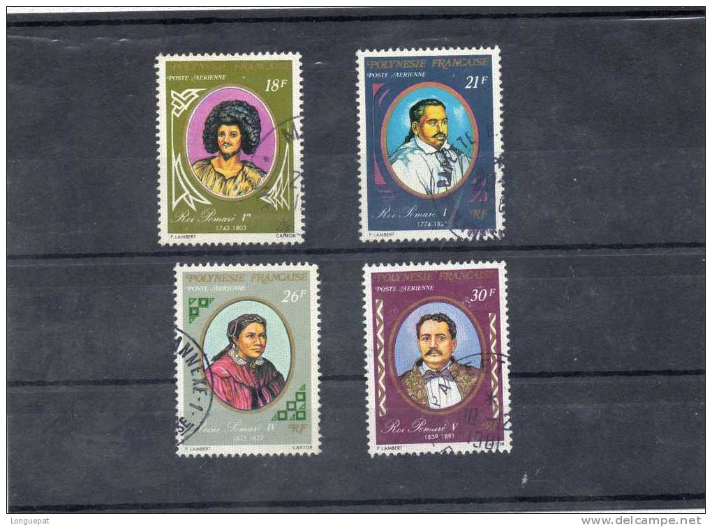 POLYNESIE Française : Dynastie Des Rois Pomaré : Pomaré1er, Pomaré II, Pomaré IV, Pomaré V - Used Stamps