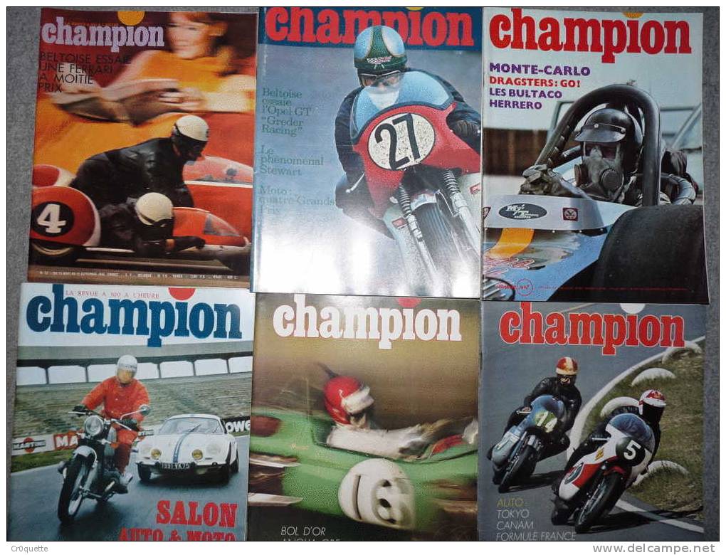 CHAMPION - LOT DE 6 N° 32/44/45/46/47/49 MOTO - Moto