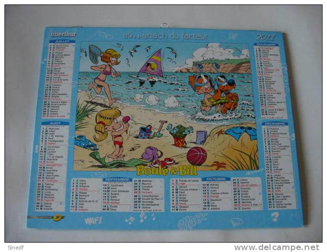 BOULE Et BILL   Calendrier 2011 Almanach Facteur La Poste Interieur Sarthe BD - Big : 2001-...