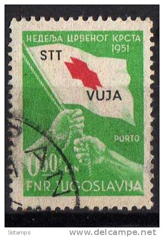 JUGOSLAVIA ITALIA TRIESTE B SLOVENIA CROCE ROSSA RED CROSS USATO CANCELLED - GARANZIA - Used