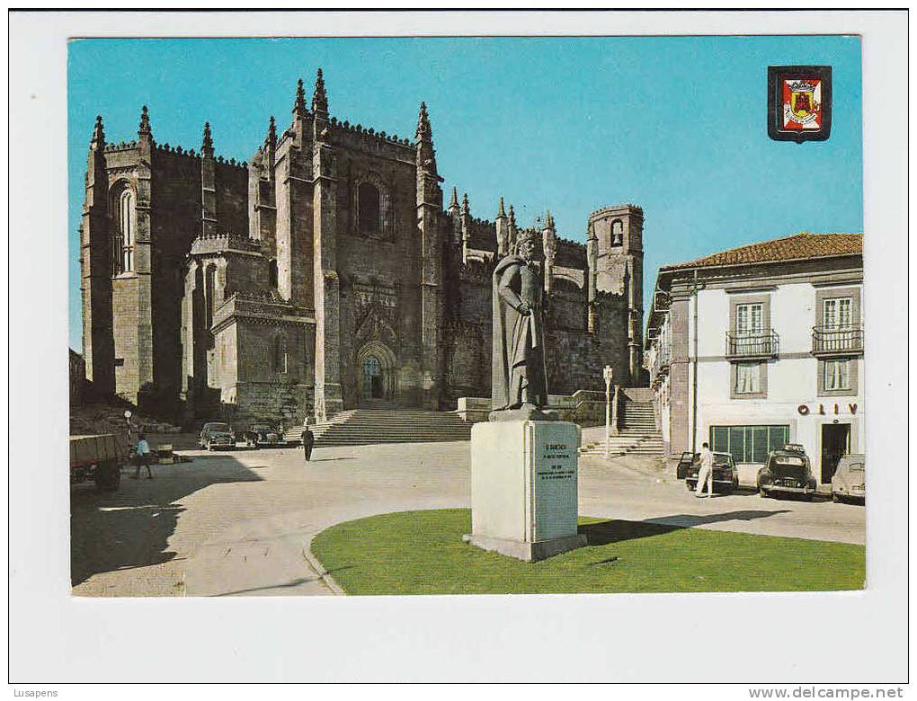 Portugal Cor 09310 – GUARDA - ESTÁTUA DE D. SANCHO I,  OLD CARS AUTOMOBILES MERCEDES VE AMERICAN (??) - Guarda