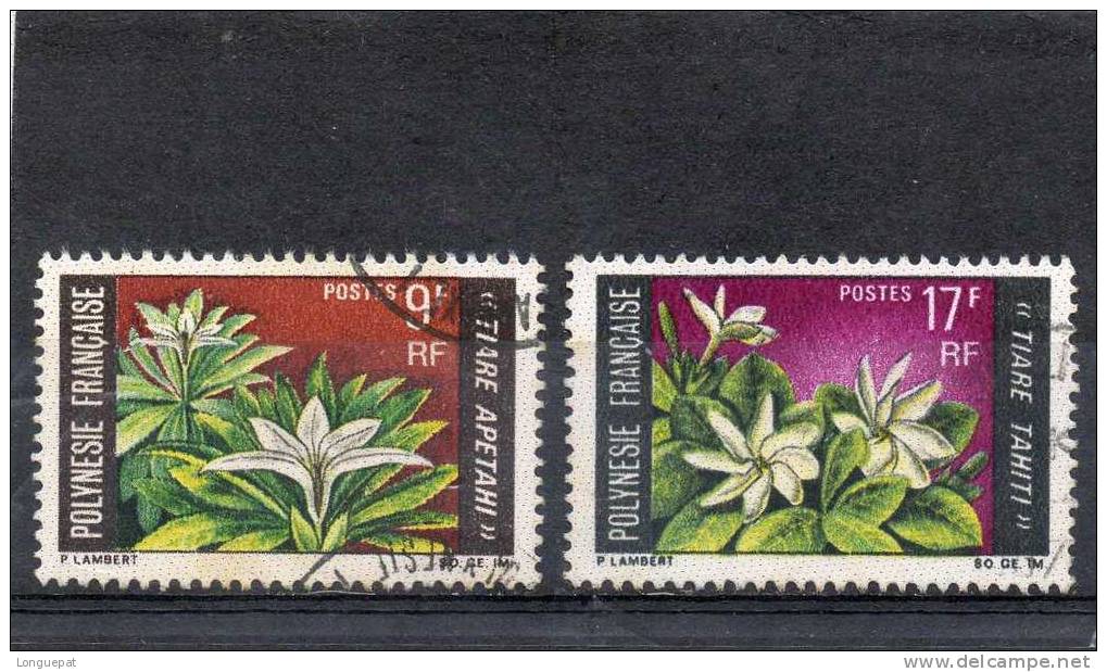 POLYNESIE Française : Fleurs : TIARE (Tiare Apeyai Et Tiare Tahiti)  - Gardenia Tahitensis - Famille Des Rubiacées - - Used Stamps