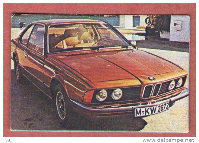 BMW 6 - Germany ( Croatian Vintage Card ) Car Automobile Auto Cars Automobiles Autos Oldtimer - Other & Unclassified