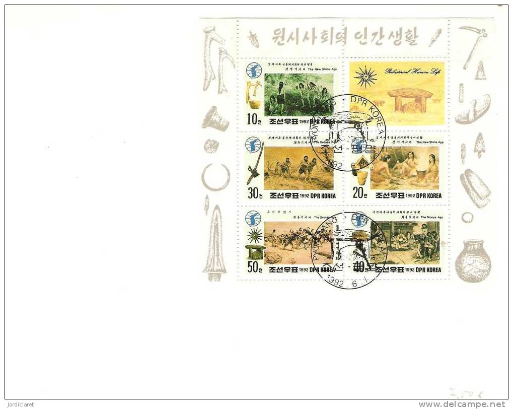 Fdc DPR KOREA 1992 - Prehistory