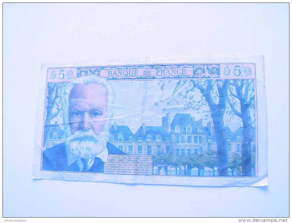 5 Nouveaux Francs Victor Hugo Du 7 - 10 - 1965 - 5 NF 1959-1965 ''Victor Hugo''