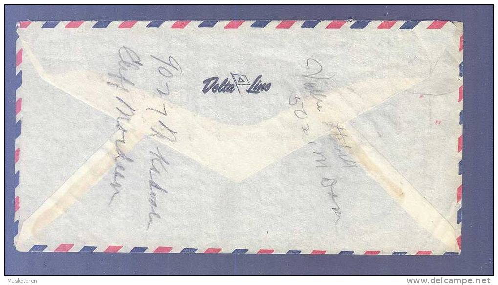 Trinidad Via Airmail PORT-OF-SPAIN 1947 Meter Stamp Cover To Chicago Illinois USA DELTA Line - Trindad & Tobago (1962-...)