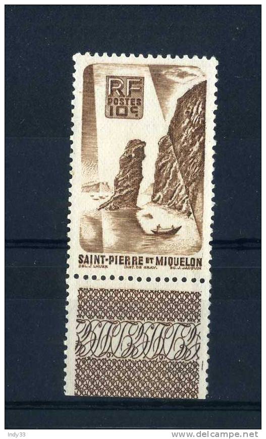 - FRANCE . ST PIERRE ET MIQUELON 1947 . NEUF SANS CHARNIERE BORD DE FEUILLE - Ungebraucht