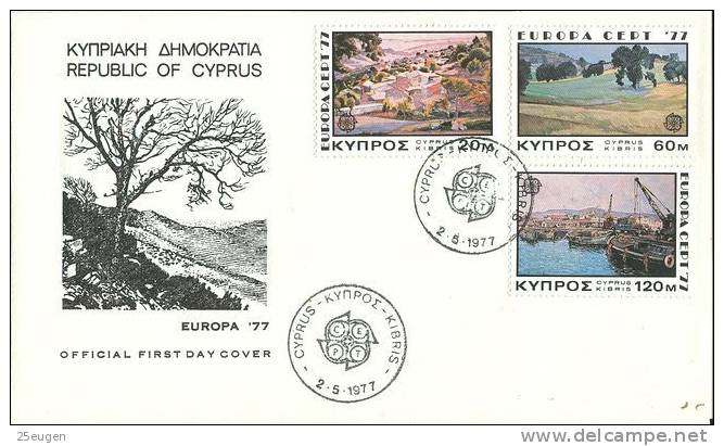 CYPRUS 1977 EUROPA CEPT FDC - 1977