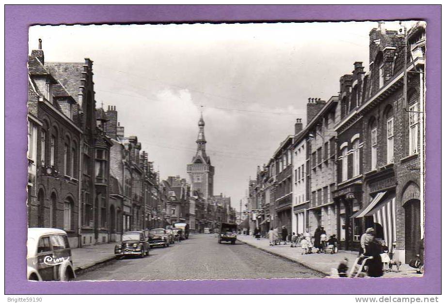 CPSM - 59 -  BAILLEUL - LA RUE D OCCIDENT / PANHARD DYNA X - Autres & Non Classés